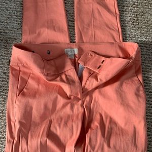 Salmon colored cigarette pants